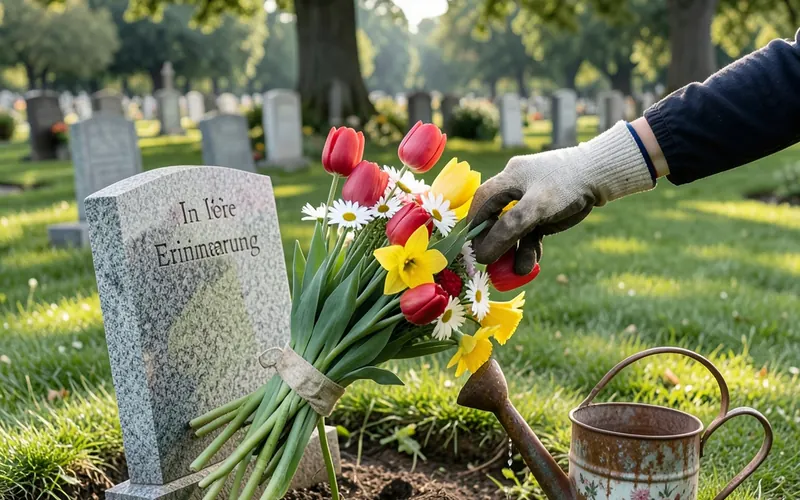 Grabpflege Grabpflege auf einem Friedhof im Havelland